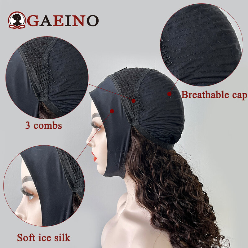 Water Wave Headband Wig Human Hair 1B# Natural Black Glueless Hair Wig Brazilian Remy Machine Made Hair Wig For Women 14-28Inch