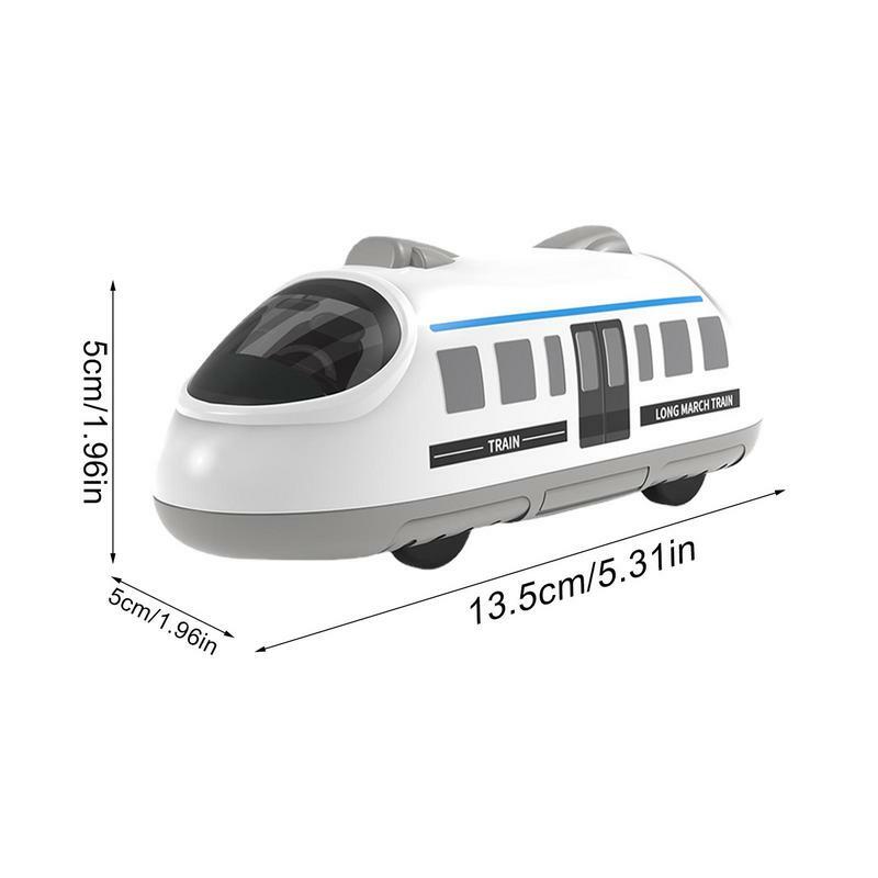 Modelo de carro de trem de alta velocidade dupla face para crianças, brinquedo do veículo, presente de aniversário para meninos, 1pc