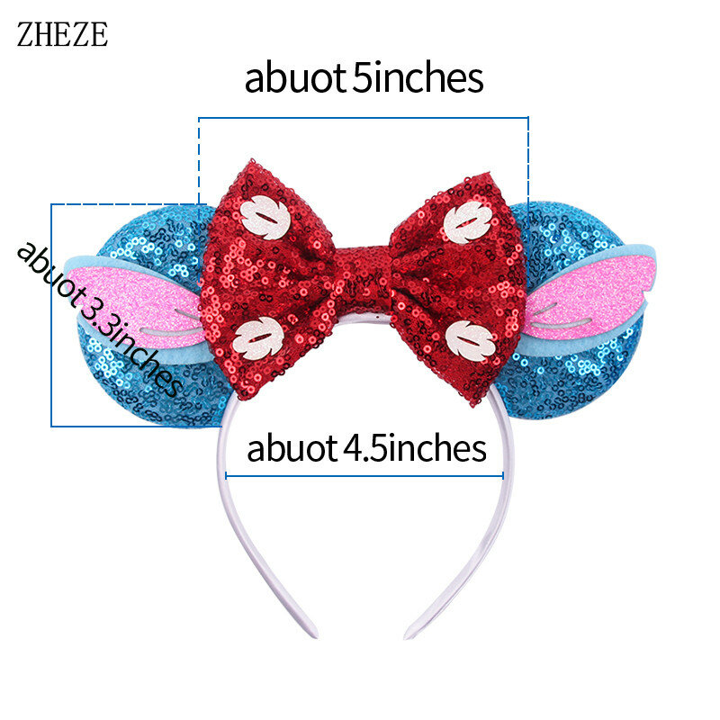 2023 Fashion Festival Mouse Ears Hair Band Set Girls Rope Ponytail Holder Headband Elastic Velvet Scrunchies Mujer