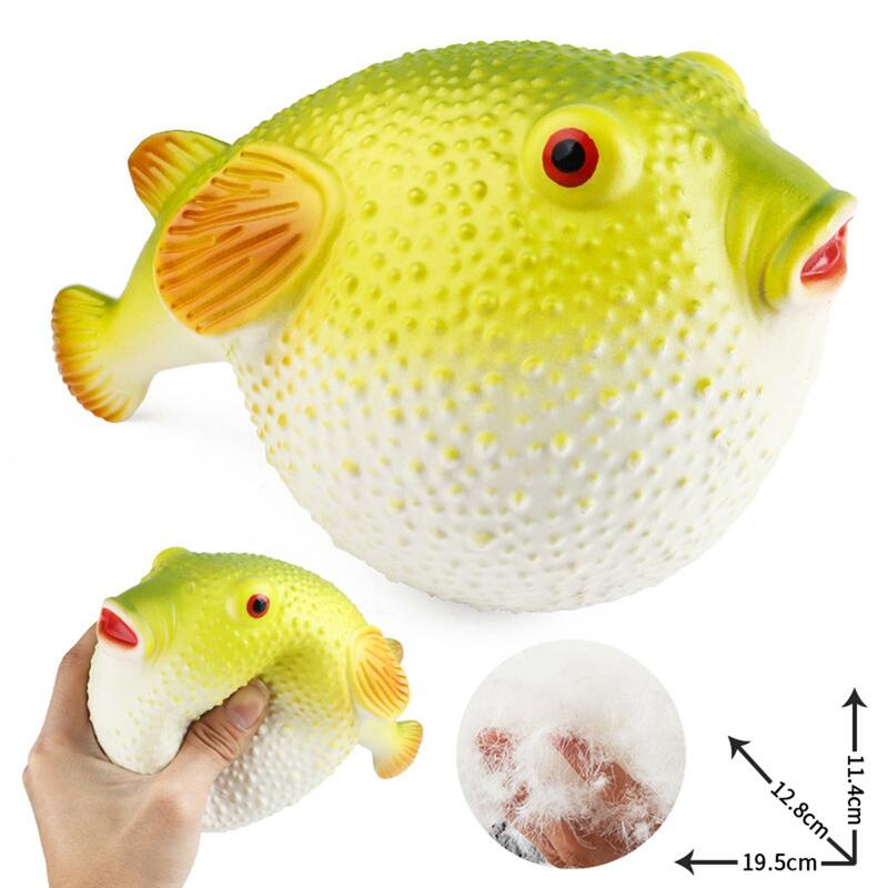 Small Animal Toy Pufferfish Figures Bath Toy Stretchy Sea Animal Toy for Basket Filler Kids Adults Holiday Gifts Party Favors