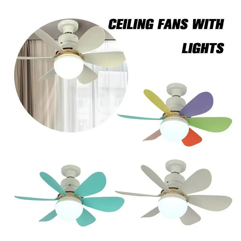 Multi-função LED Fan Light, E27, controle remoto, iluminação de três tons, casa, estudo infantil, sala de estar, quarto