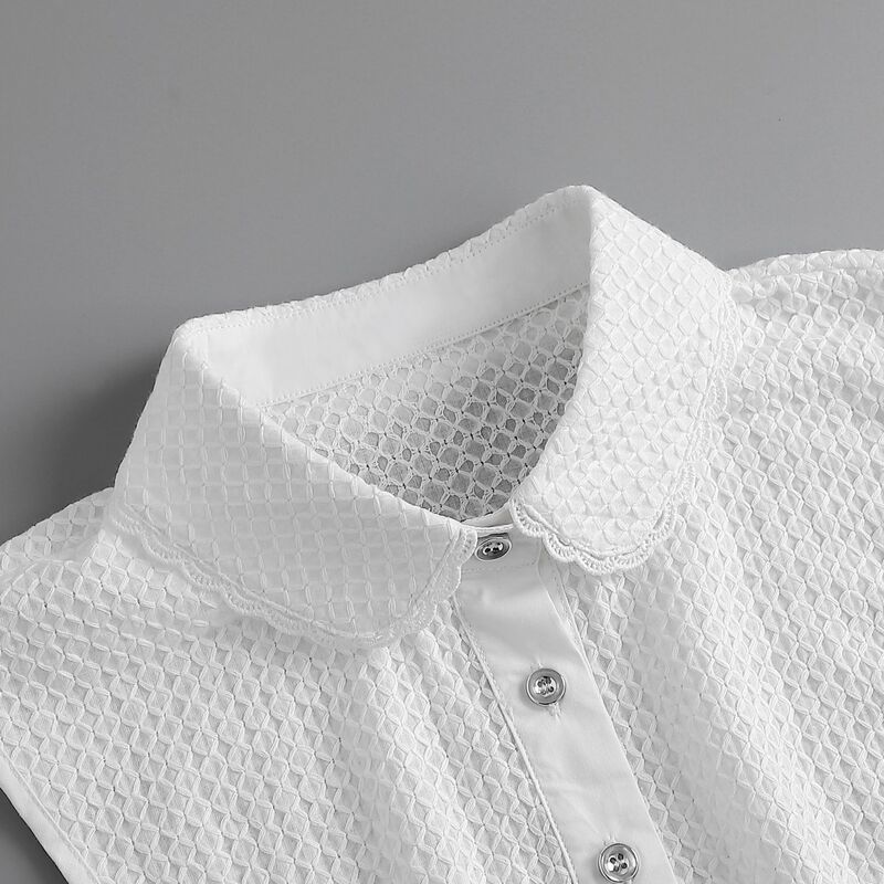 النساء فستان رسمي قميص وهمية انفصال الأبيض الصيف الخريف كاذبة الياقات ل سترة التلبيب طوق الإناث وهمية الزخرفية