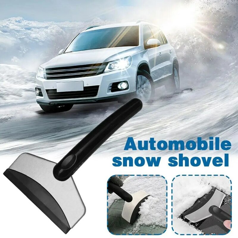 Alat pembersih kaca depan mobil, sekop salju es pengikis kaca depan mobil musim dingin portabel ABS kuat aksesoris es salju M0X6
