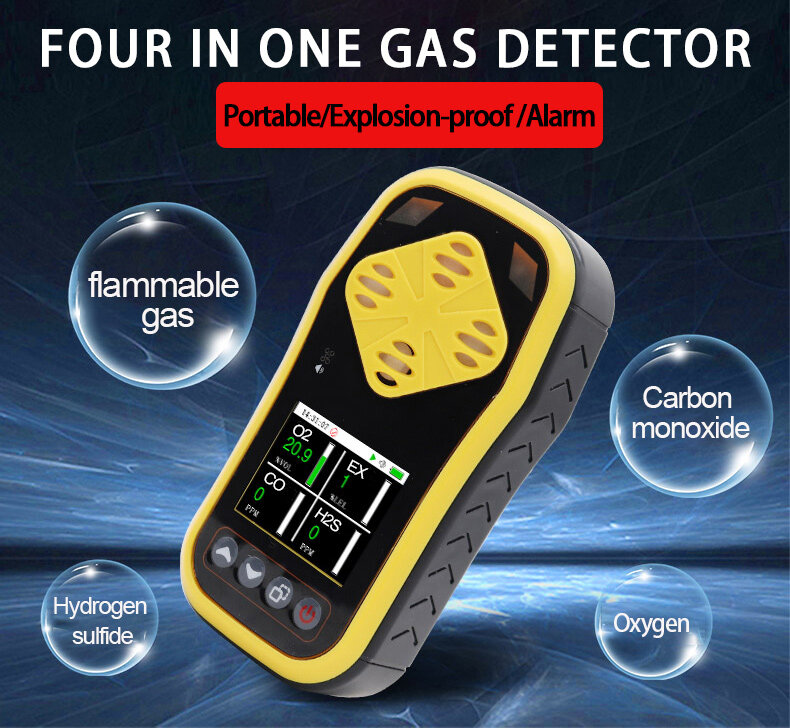 Detector de Gas 4 en 1 de combustión de alta precisión, profesional, con precio barato