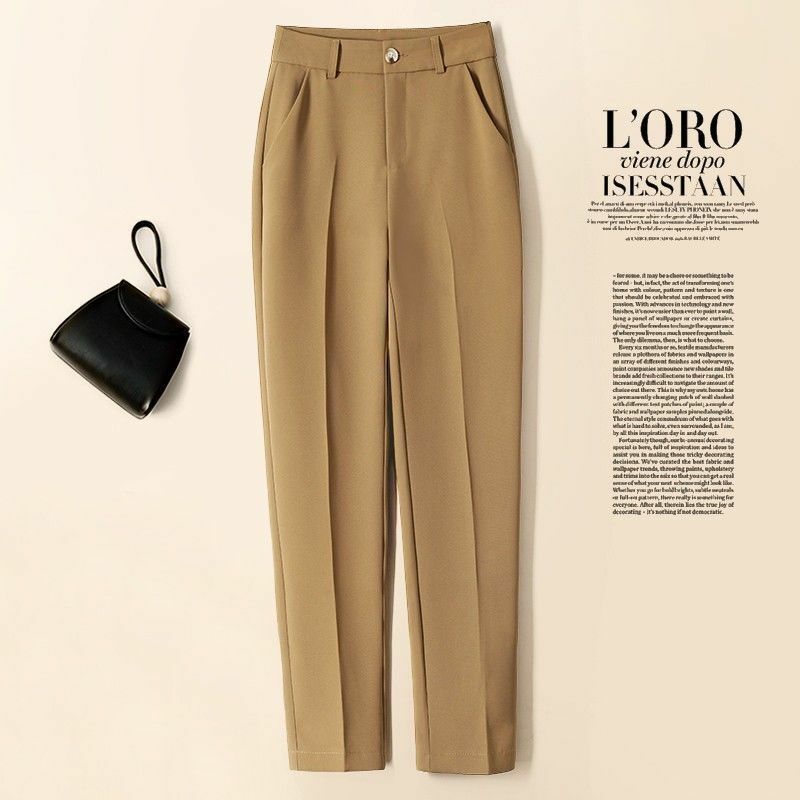 Casual High Waist Loose Wide Leg Pants Women 2023 New Spring Autumn New Female Solid Suits Pants Ladies Long Trousers X106