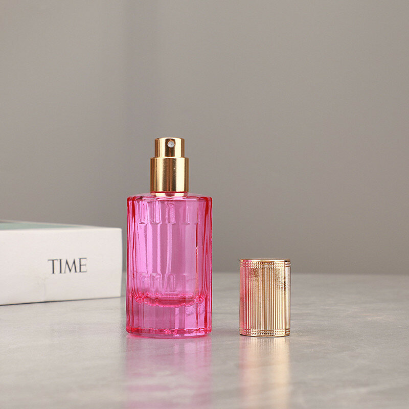 Botol parfum semprot kaca berwarna bening 30ml Dispenser wadah kosmetik cair isi ulang perjalanan Port sekrup Atomizer kosong