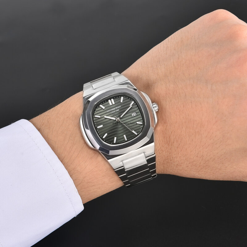 Relojes de cuarzo de acero inoxidable para hombre, pulsera de marca de lujo superior, de negocios