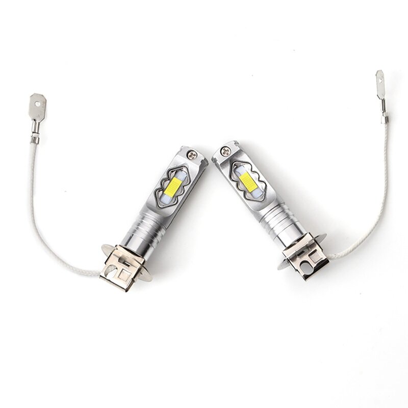 H3 LED 안개등 전구, 매우 밝은 1200 루멘, 고출력 CSP 칩, 안개등 또는 주간 주행등용 6500K