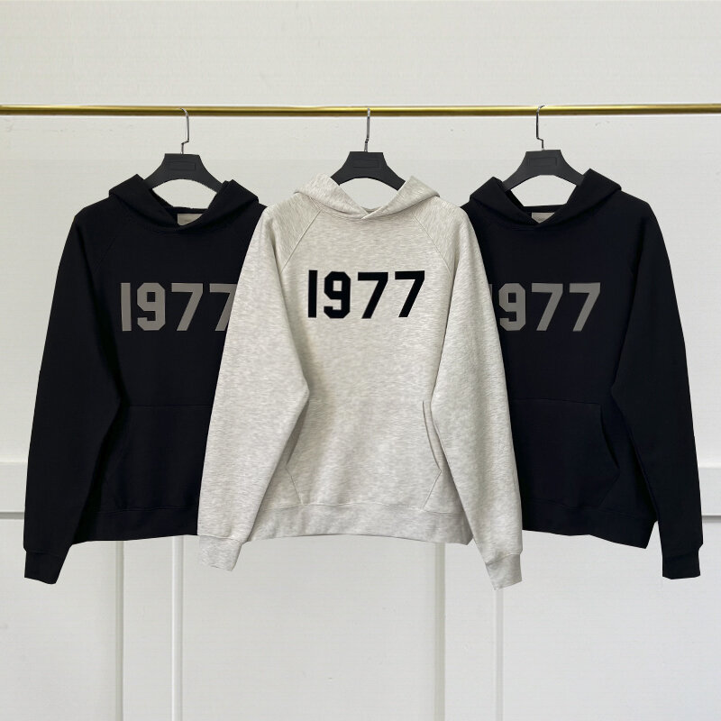 Oversized Losse Hoodie 2023 Mannen Hiphop Sweatshirt Flokken Logo Paar Outfits Hoge Kwaliteit Sweatshirt