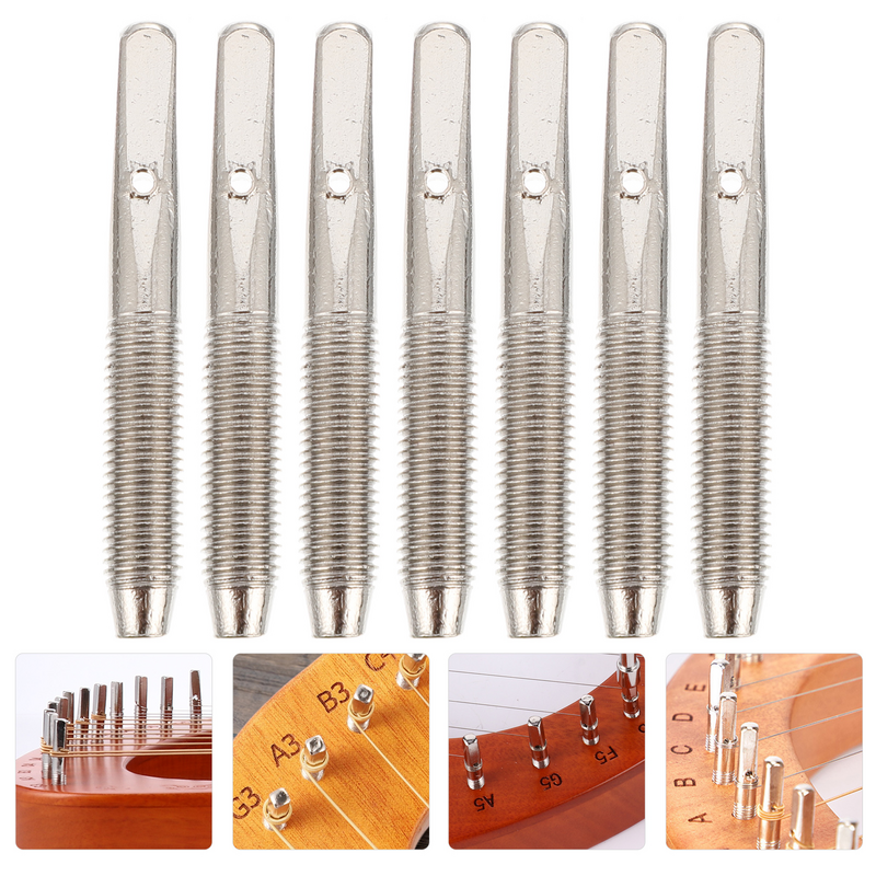 7 Harp Tuning Standaard Citer Metalen Muziekinstrument Bevestiging Pin Pin Vervanging Voor Lire Harp Primitieve Snaarinstrumenten