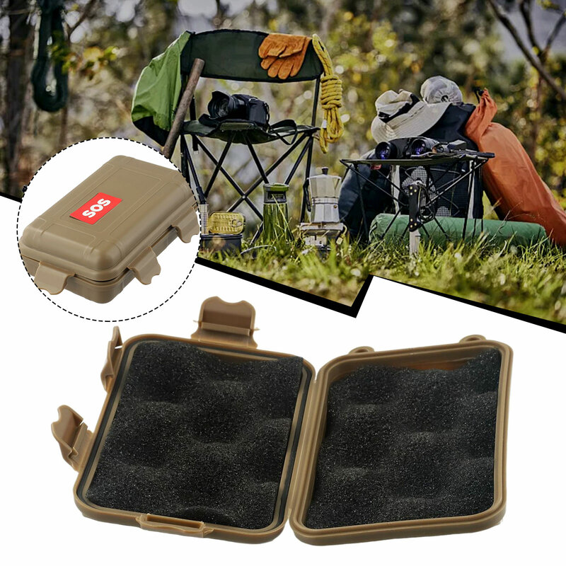 Pequena caixa de plástico impermeável hermética, viagem ao ar livre Camping Survlvar Box, Survival Kit Box, alta qualidade