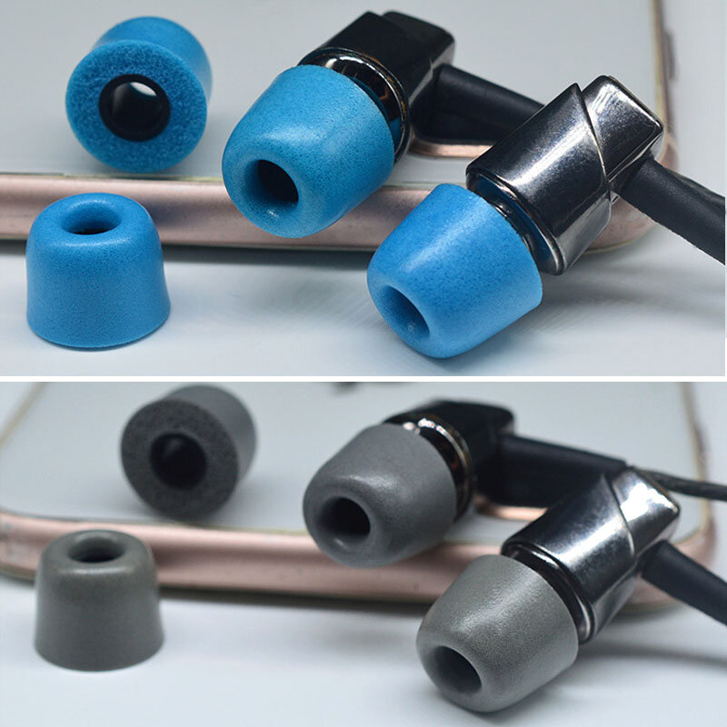 Almohadillas de espuma de memoria T200 para auriculares internos, conjunto de graves C mejorados, Calibre L M S, 4,5mm, 6 piezas/3 pares
