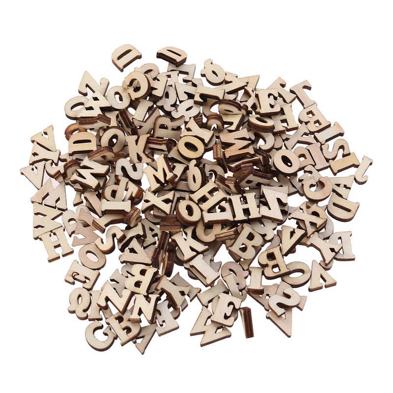 Буквы деревянного алфавита для украшений, необработанные формы