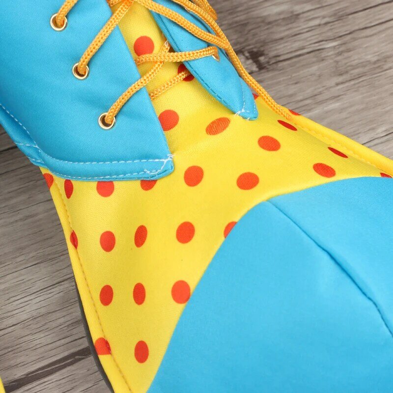Erwachsene Kinder Zirkus Clown Kostüm Zubehör Regenbogen Schuhe Rollenspiel Karneval Set verkleiden