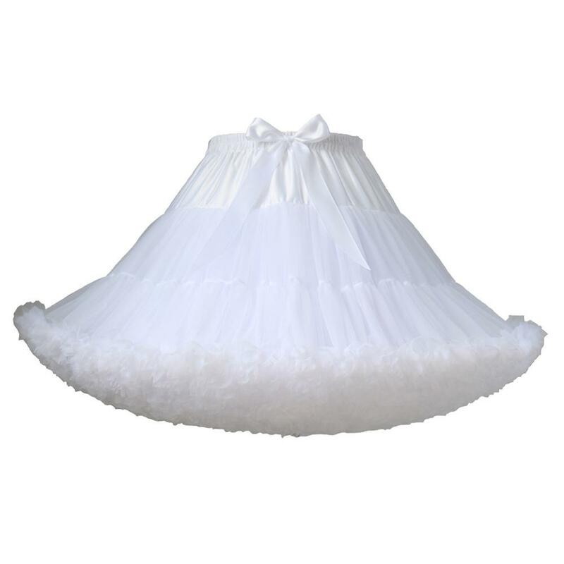 Rok dalam Cosplay Lolita rok pendek wanita Crinoline pengantin perempuan untuk pesta rok tari balet hitam putih Tutu