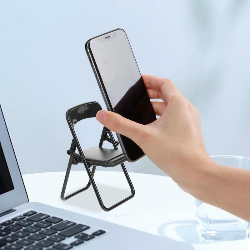 1 szt. Uchwyty na telefon stacjonarny stojak na krzesło słodkie może być jako ozdoby składany leniwy dramat dla Samsung dla Huawei