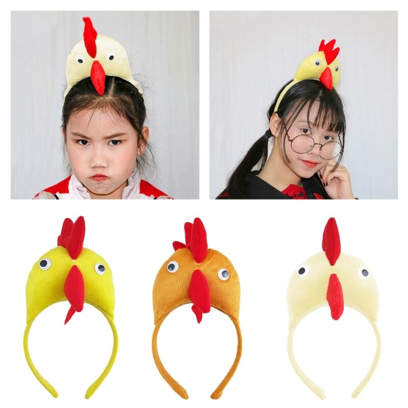 Women Headband Funny Daily Wear Adorkable Chicken for Christmas Halloween Party