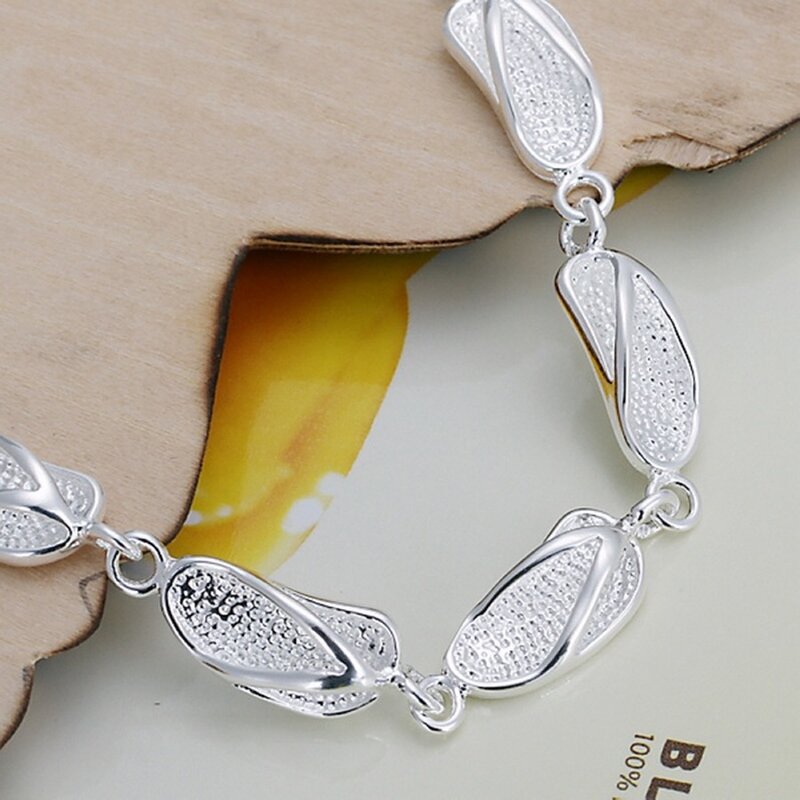 Sprzedaż hurtowa 925 srebrna unikalna konstrukcja piękna moda kobiety kolor srebrny biżuteria wysokiej jakości bransoletki cena fabryczna