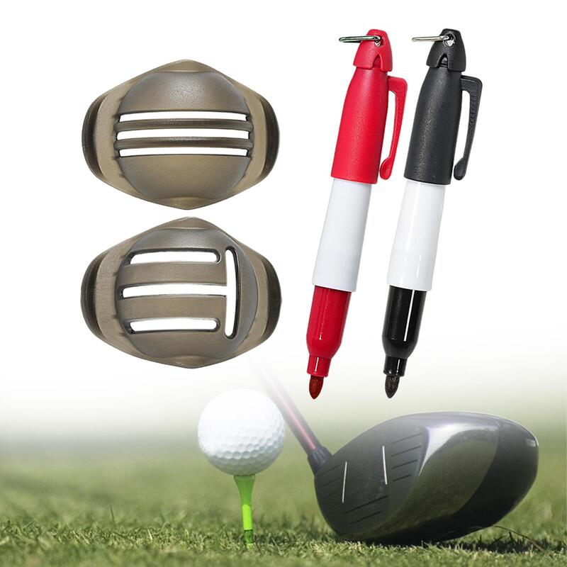 Набор маркеров для мяча для гольфа, комплект линий, подкладка для мяча для гольфа, для позиционирования, подарок для мужчин, 2 шт.