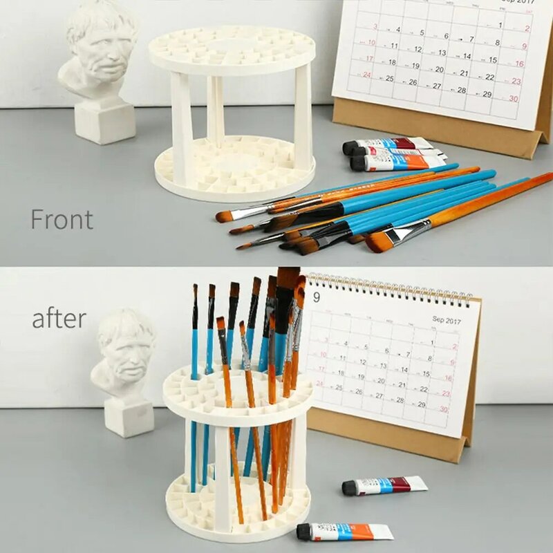 49 Holes Display Stand Support Painting Brush Pen Holder for Drawing Art Supplies