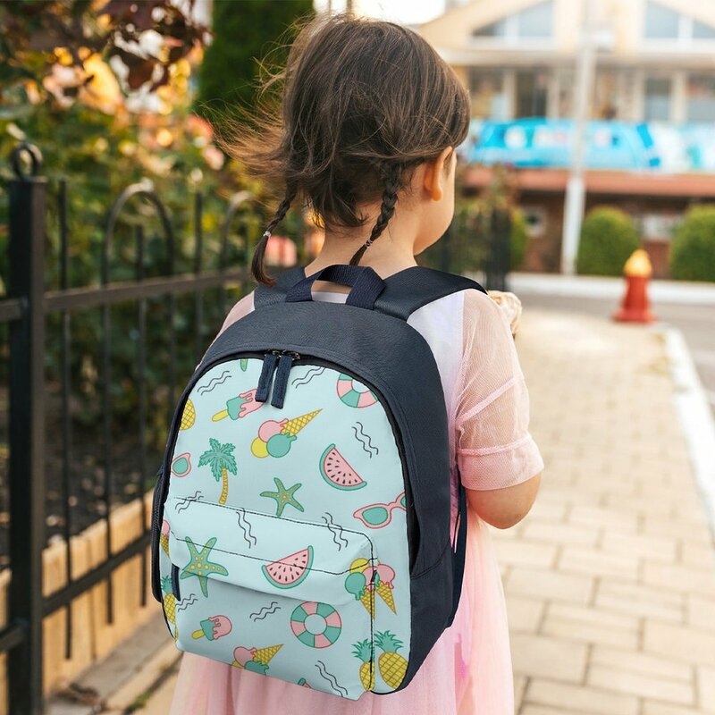 Bolso de gran capacidad con correas de hombro para niños, mochila escolar, estampado personalizado