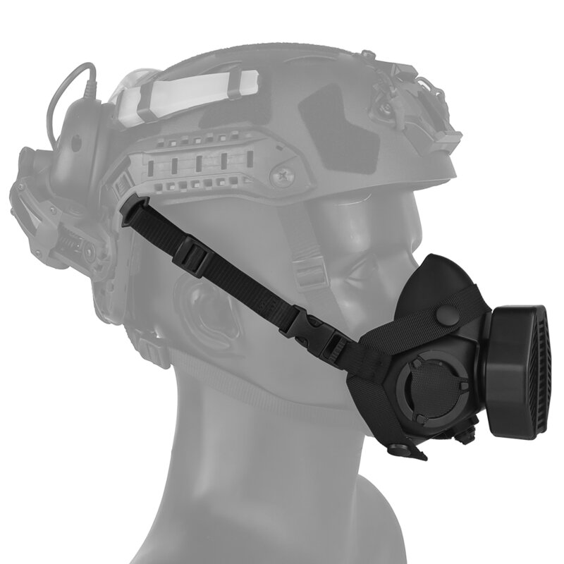 Тактический респиратор для спецопераций SOTR, полумаска с микрофоном для связи, фильтрация HEPA от частиц, воздушно-капельным путем
