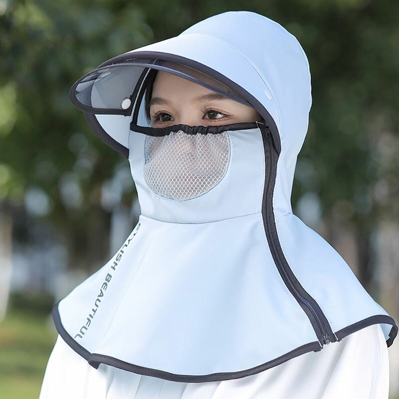 女性、イヤーフラップ、メッシュ、日焼け止めキャップ、顔と首の保護のための広いつばの日よけ帽、屋外、UV保護