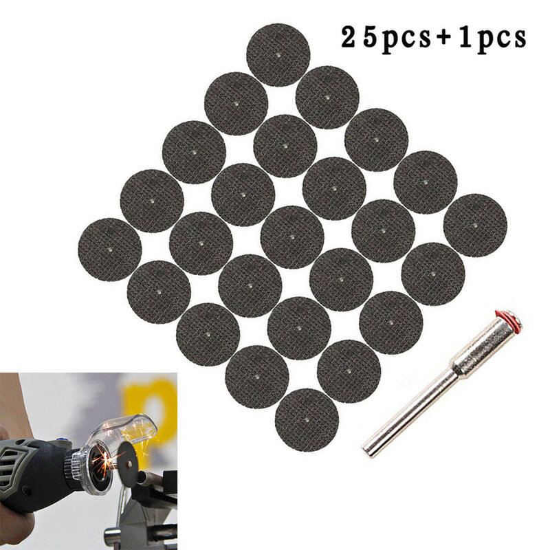 26pcs Abrasive Cutting Disc 32mm With Mandrels Grinding Wheels For Dremel Accesories Metal Cutting For Power Tool Accessories