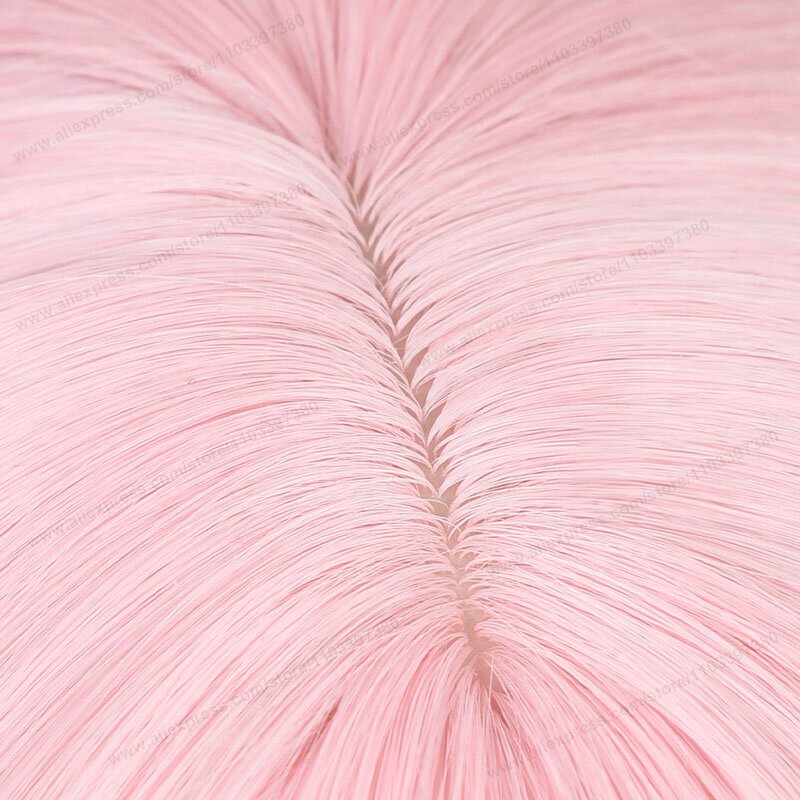 Женский парик для косплея Kaname, розовый, короткий, 30 см, с двойным хвостом, термостойкий, с шапочкой для Хэллоуина