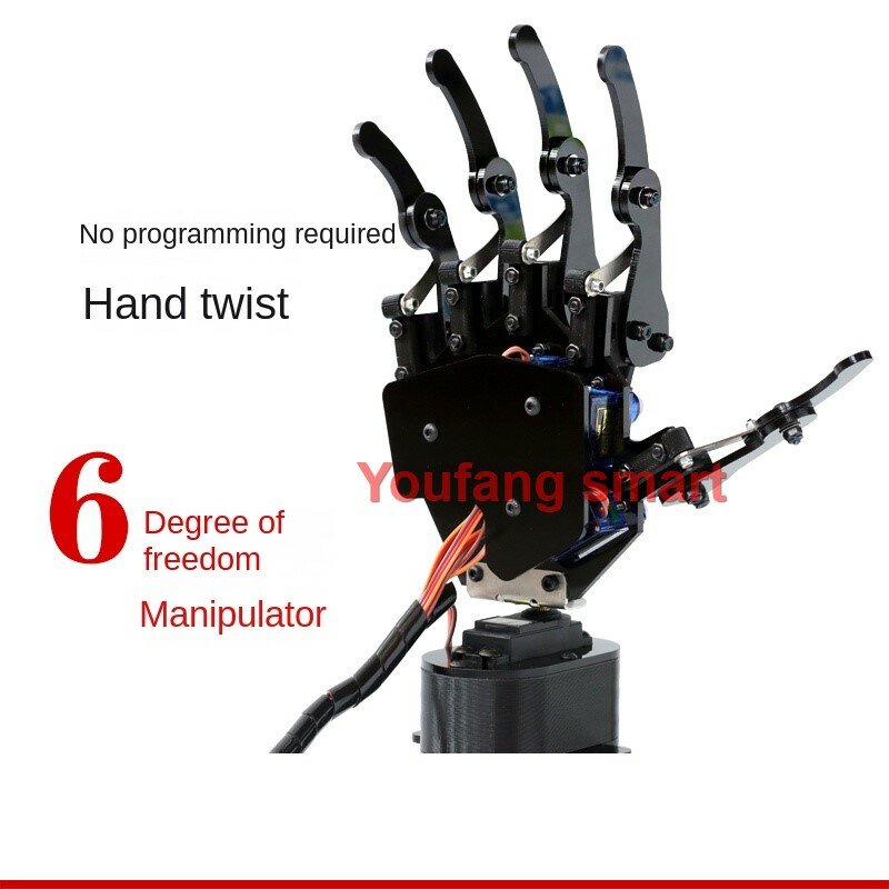 ذراع آلي 6 Dof مع يد روبوت آلي 5 Dof ، مخلب إصبع لاردوينو ، طقم التوت Pi 5 ، مشروع مناور قابل للبرمجة