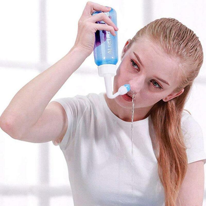 300ML Nose Wash Cleaner Nasal Irrigator Rinse Bottle Nose Protector Avoid Allergic Rhinitis Adults Children Neti Pot