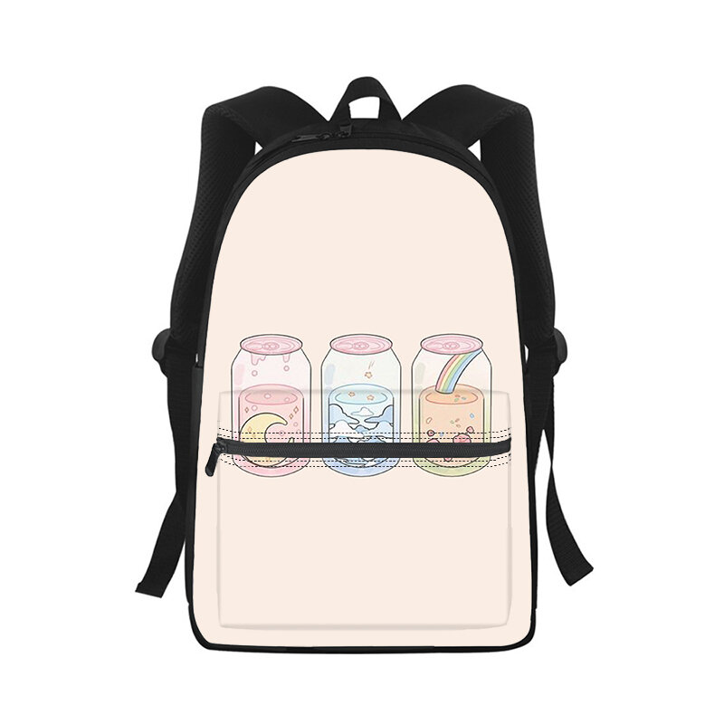 Mochila con estampado 3D de dibujos animados para hombre y mujer, bolso escolar para estudiantes, mochila para ordenador portátil, bolso de hombro de viaje para niños
