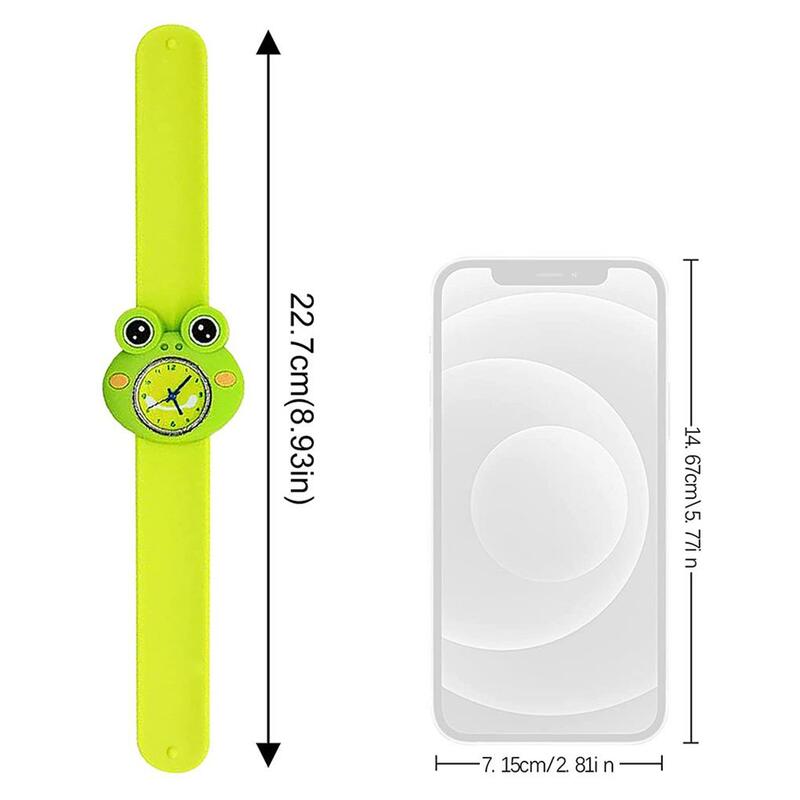 Zegarek Slap dla dzieci Cartoon 3D zwierząt Sport zegarki dziecko uczyć się czasu zabawki chłopcy dziewczyny silikonowy kwarc na prezent urodzinowy