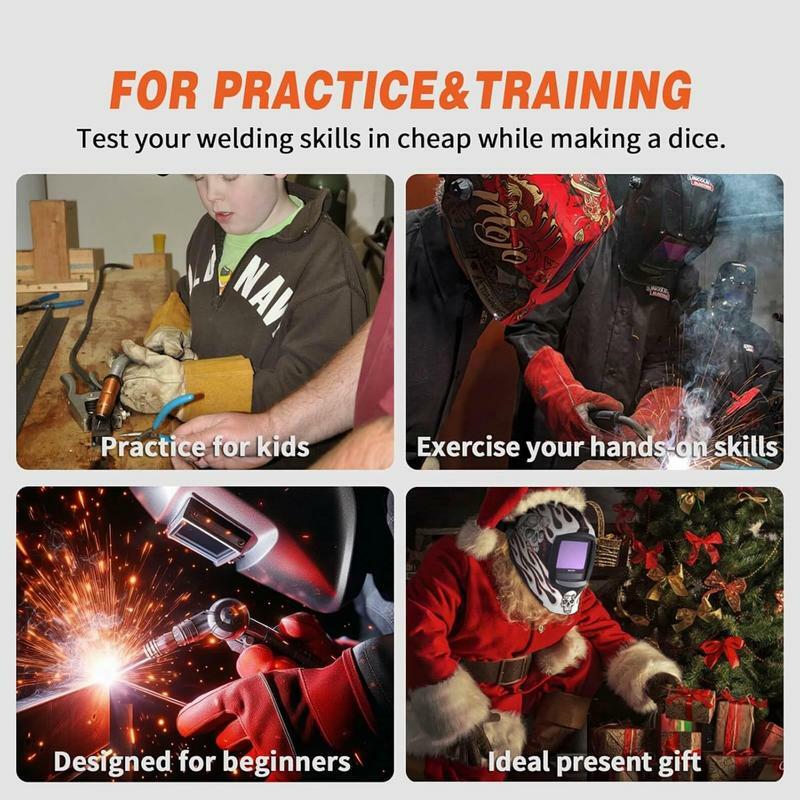 Dice Welding Practice Kit, DIY Cube Welding Plate, Exercício Piece Kits, Equipamento de soldagem para soldadores