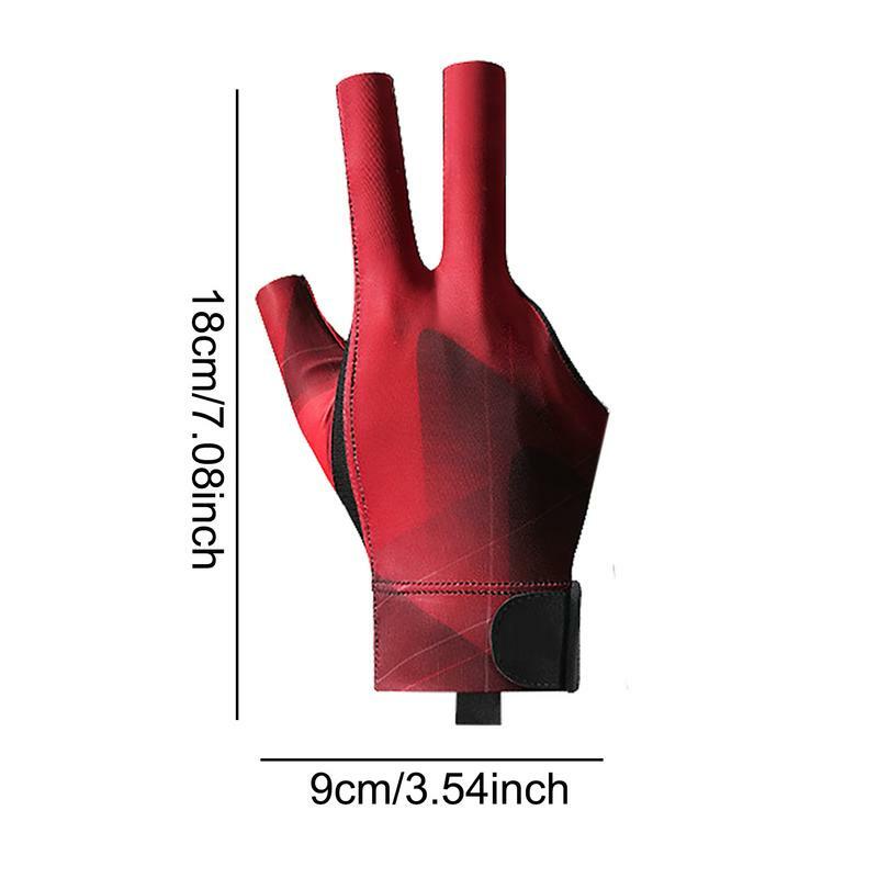 ถุงมือบิลเลียดกันลื่น3นิ้วถุงมือสนุ๊กเกอร์มือขวาถุงมือฝึกบิลเลียดอุปกรณ์เสริมถุงมือมือขวา