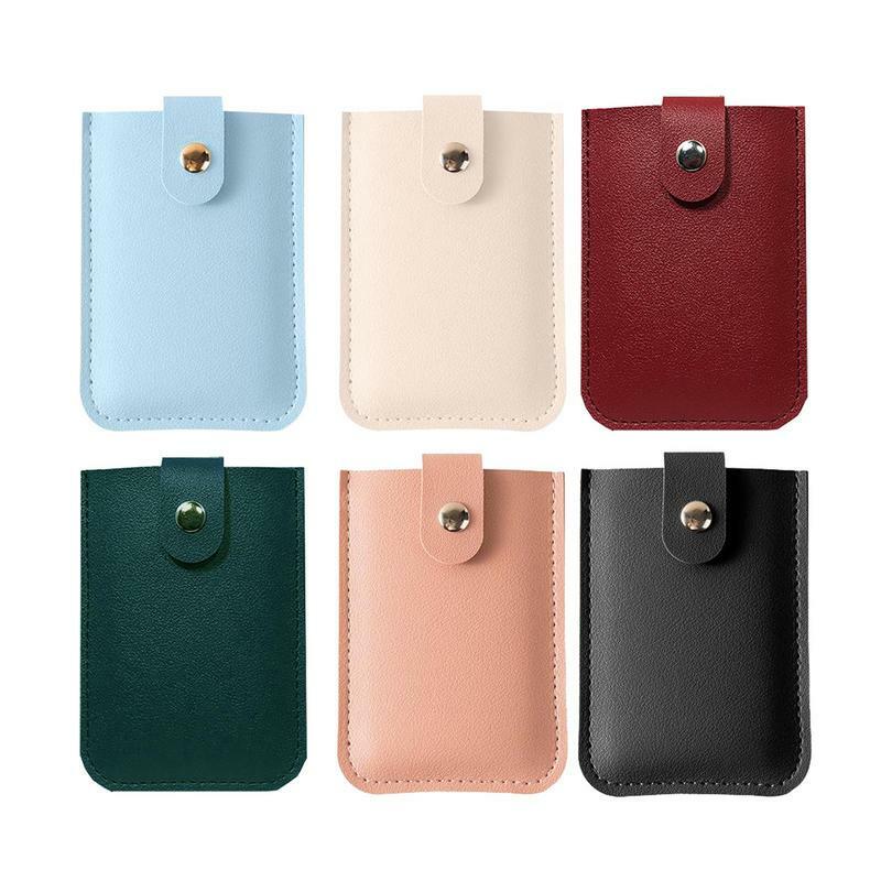 Pull Out Card Wallet For Men Credit Card Holder Pop Up Card Holder Women Minimalist Wallet PU Leather