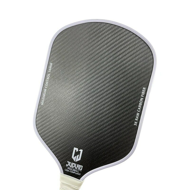 3K Raw Carbon Surface With High Grit & Spin USAPA Compliant With 16MM Polypropylene Honeycomb Core Lightweight Pickleball Paddle