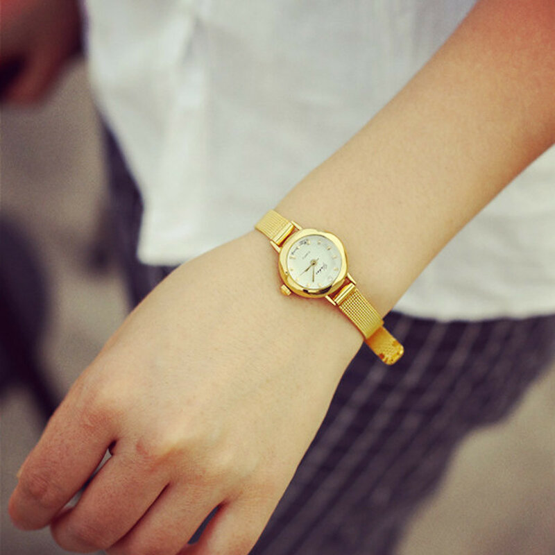 여성용 세련된 쿼츠 손목시계, 정확한 골드 쿼츠 시계, 2023 Relogios Feminino