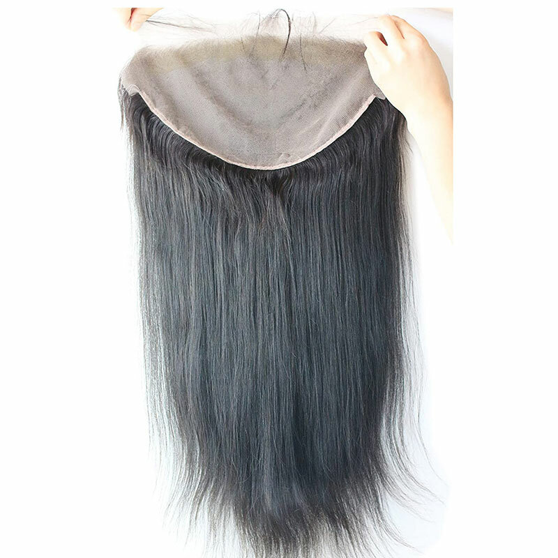 Lace Frontal Closure Transparent Ear to Ear Lace Frontal 13x6 Silk Straight Human Hair Frontal Closure Hair Pieces Free Part