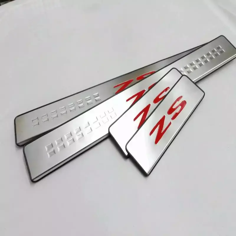 Stiker baja tahan karat ambang pintu mobil asli untuk MG ZS 2022 2023 Aksesori Trim pelindung pelat lecet pelindung pintu 2024