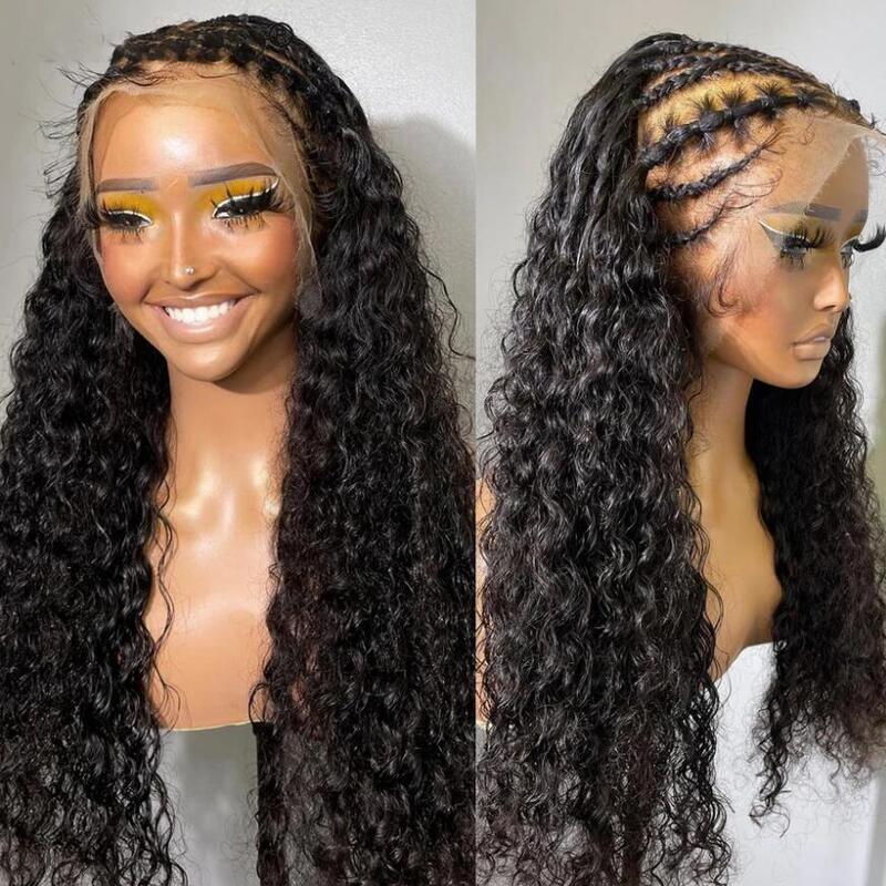 180Density 26inch Soft Natural Long Black Kinky Curly Lace Front Wig For Black Women BabyHair Glueless Preplucked Heat Resistant