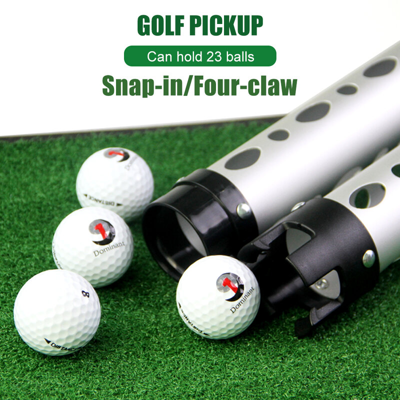 Premium Golf Ball Retriever Professional Golf Ball Picker Durable Aluminum Alloy Tube Detachable Collector Can Hold 23 Balls