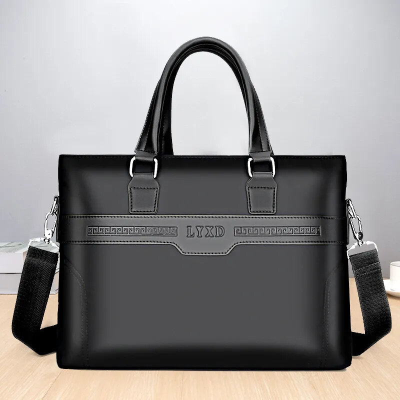 Fashion New Men's Briefcases With Zipper Business Laptop Handbag Casual Male Shoulder Crossbody Bag Office File
