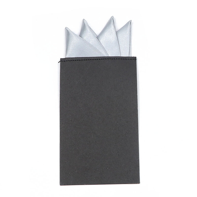 Fazzoletto da uomo in raso tinta unita abiti semplici tasca quadrata moda tasca Pre-piegata quadrata per la festa di nozze per gli uomini Acceosso