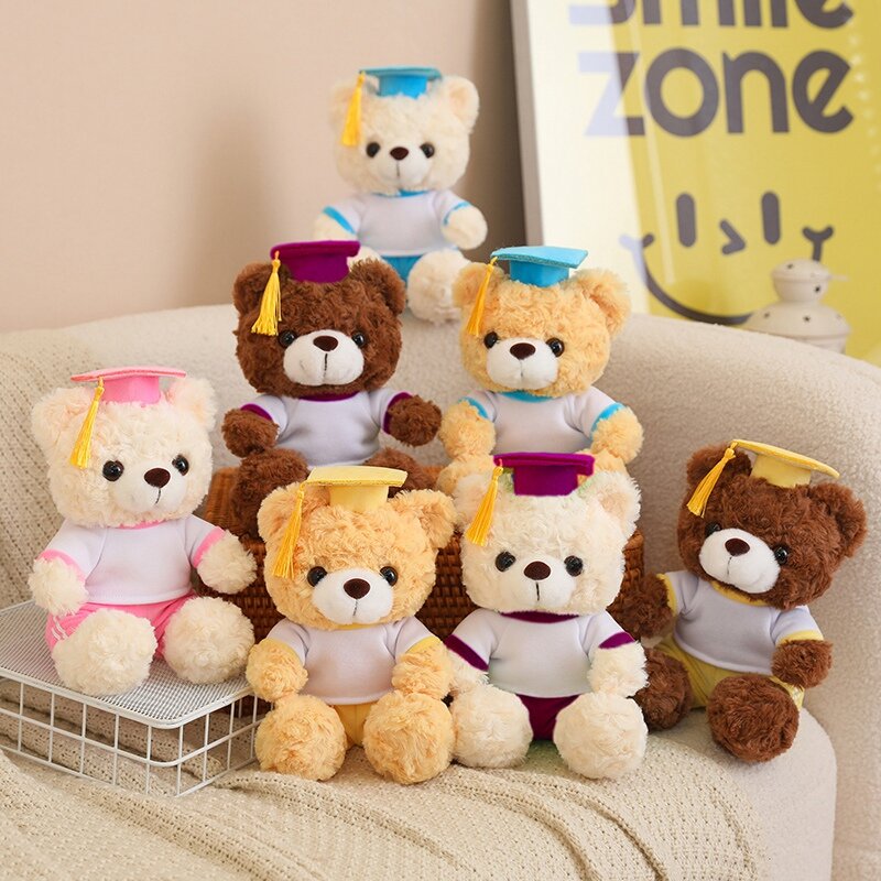 Doctor Bear Plush Toy, Bonecas de Pelúcia, Presente de Graduação, Meninos, Meninas, Estudante, Criança, Novos Estilos, 23cm, 2022
