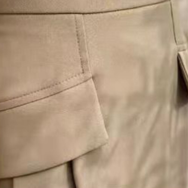 Faldas plisadas por debajo de la rodilla para mujer, ropa de trabajo de cintura alta, lisa, Vintage, minimalista, informal, diario, templada, suave, de minorrilla