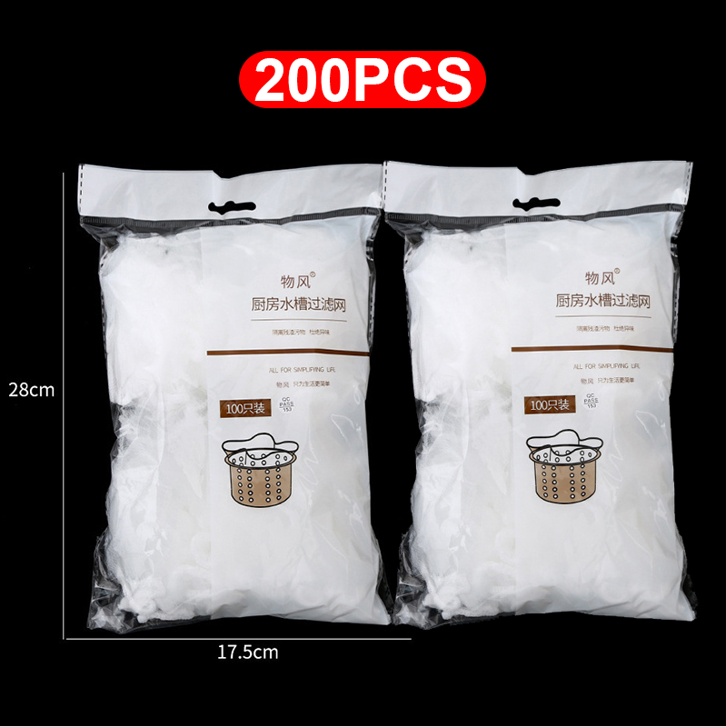 200/100/30 pz sacchetti di rete filtro lavello usa e getta lavello da cucina filtro foro di scarico Anti-blocco sacchetto della spazzatura pulizia filtri rete