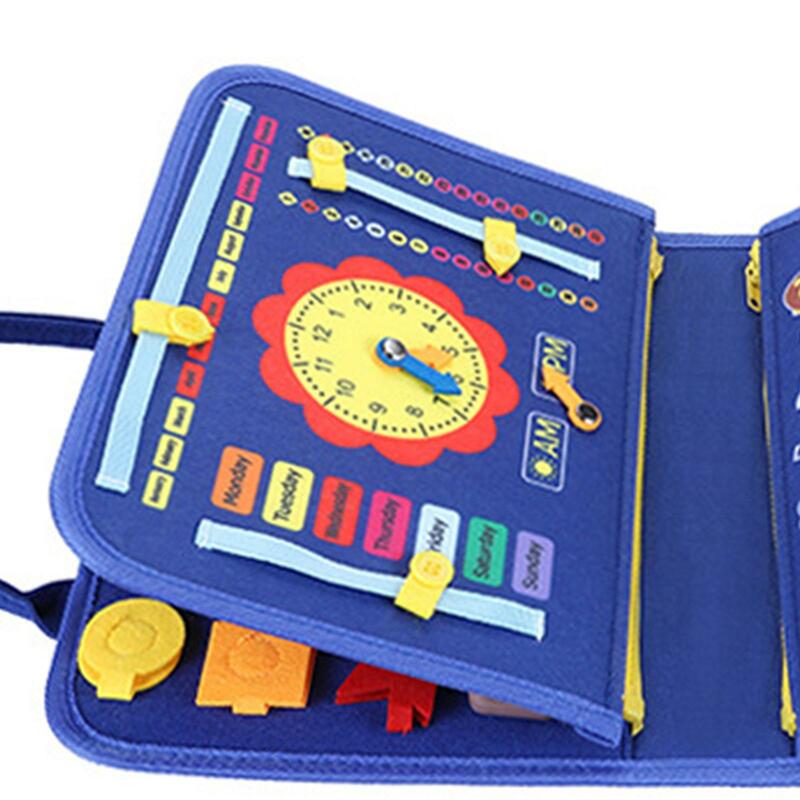 Montessori ruchliwa tablica przedszkolna wczesny rozwój aktywność tablica sensoryczna na prezent urodzinowy dla chłopców dziewczynki dzieci maluch