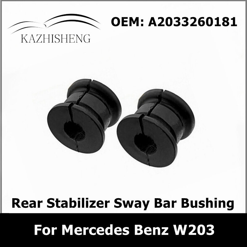 2 buah batang torsi belakang mobil Bushing karet untuk Mercedes Benz W203 C209 C230 C350 2033260181