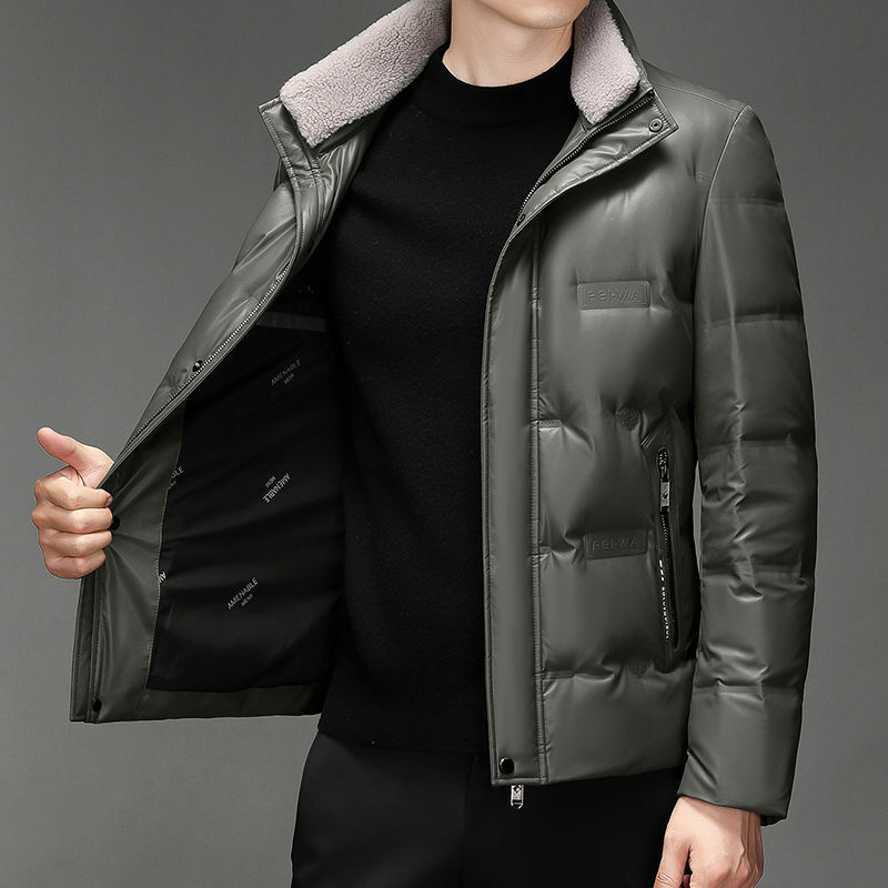 Jaqueta de parka frívola de comprimento médio para homens, outwear solto, casaco quente de alta qualidade para jovens, moda, novo, inverno, 2023